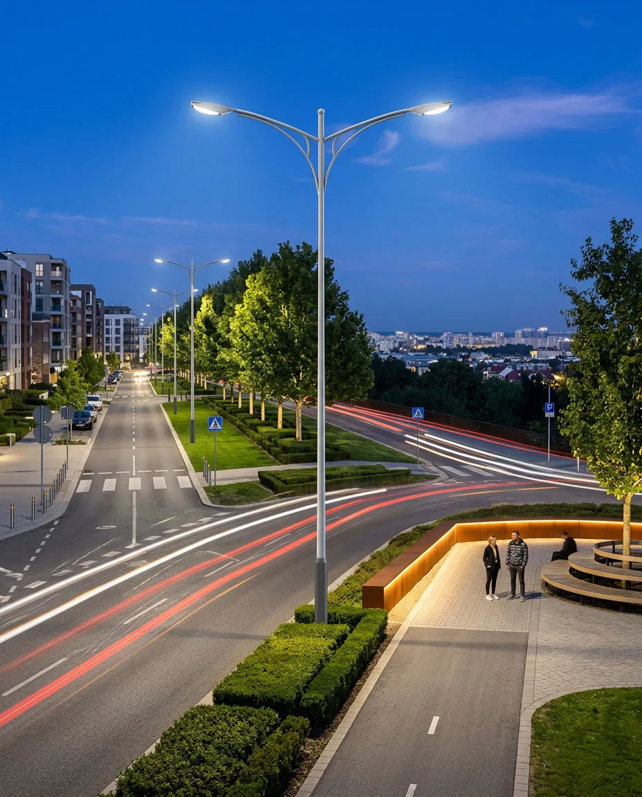 Çift Kollu Bulvar ve Cadde Aydınlatma Direği LND-063