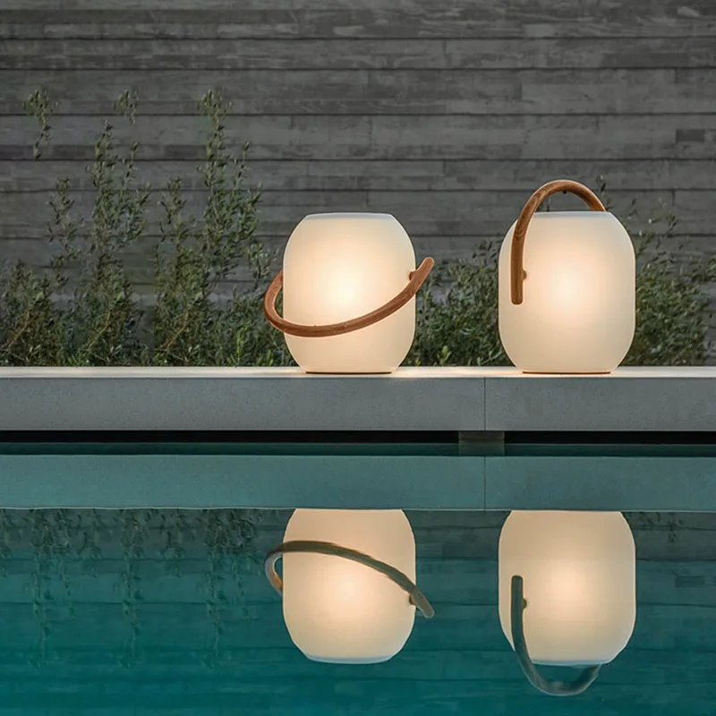 Deri Askılı Fıçı Formlu Opal Fener ORI-037