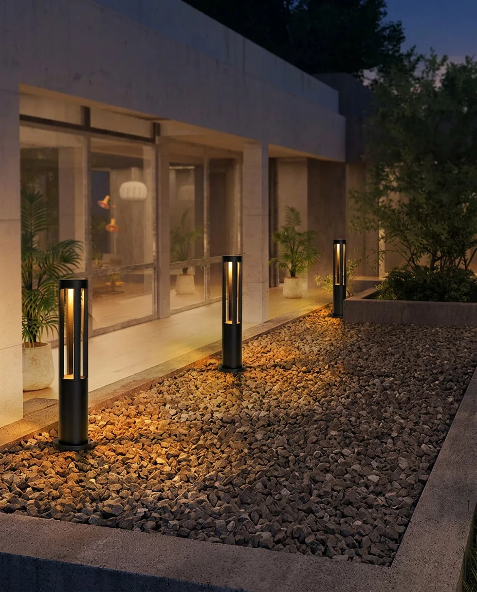 Dikey Yarık Işıklı Modern Bahçe Direği LND-029