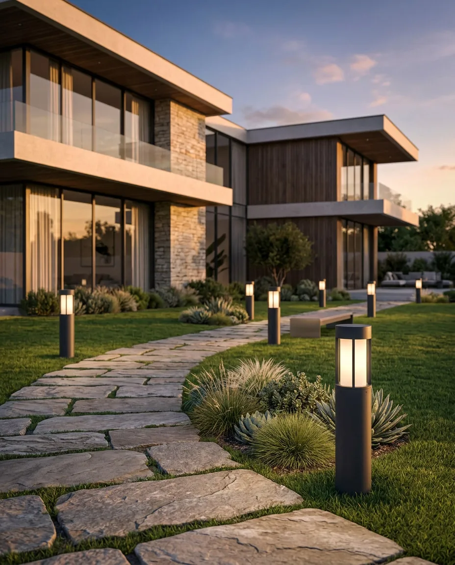 Kare Opal Başlıklı Villa Bahçe Direği LND-031