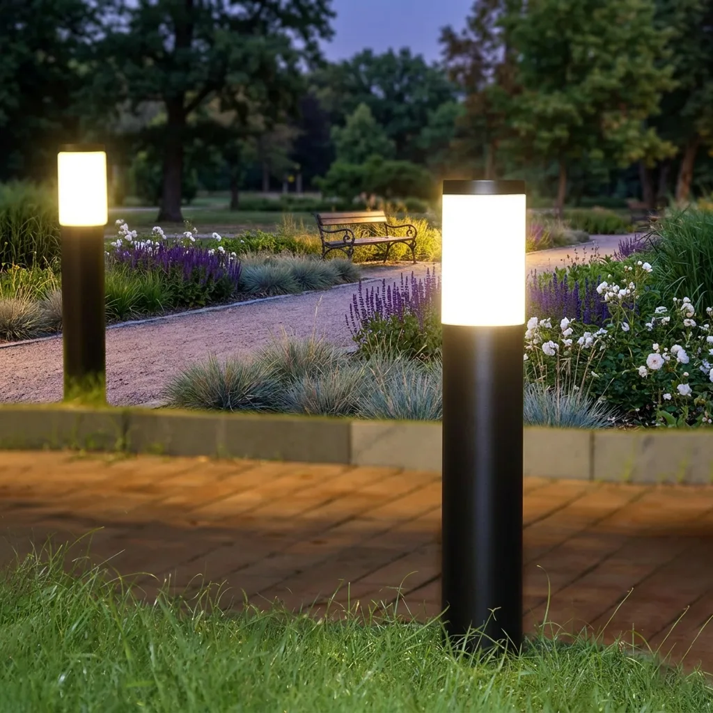 Silindir Opal Başlıklı Park ve Bahçe Direği LND-090