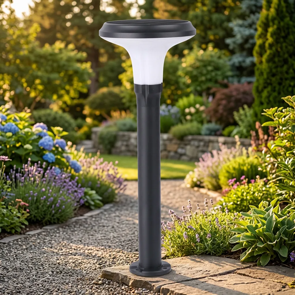 Solar Panelli Mantar Başlıklı Bahçe Direği LND-081